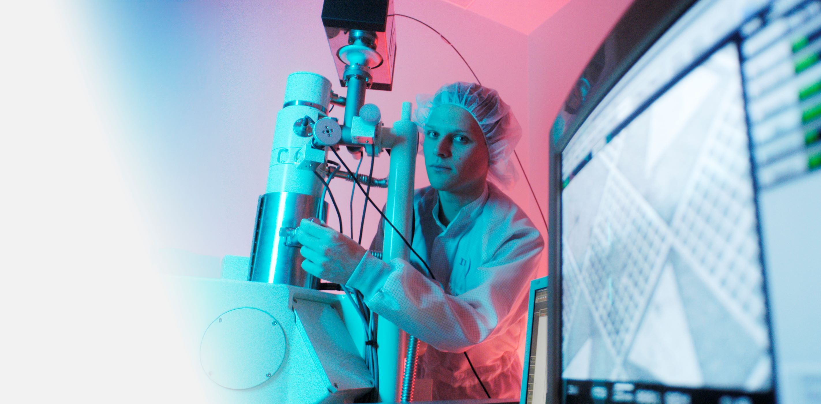 Student in a lab